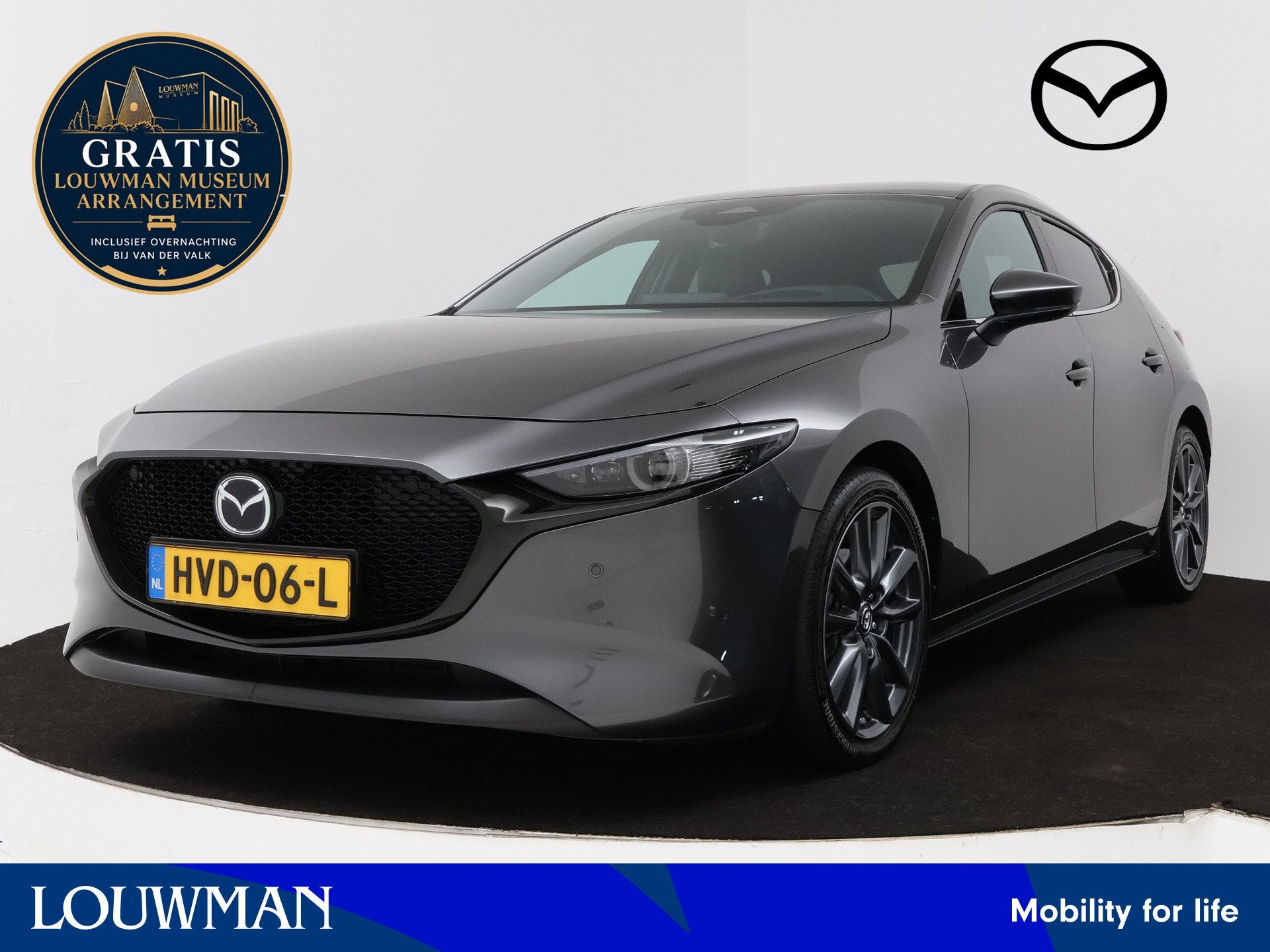 Mazda 3 2.5 e-SkyActiv-G M Hybrid 140 Takumi automaat | Lede, 12 maanden, Gebruikt, 4 cilinders, Bedrijf