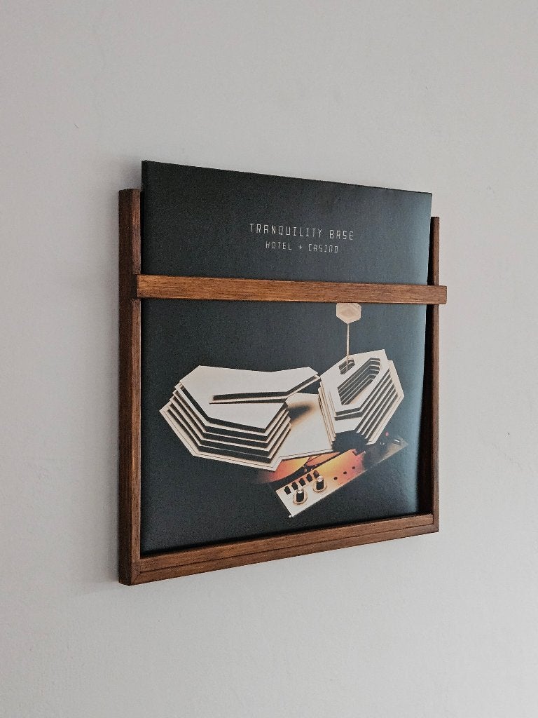 LP houder - Vinyl wandlijst hardhout - handgemaakt lphouder, Ophalen of Verzenden, Nieuw