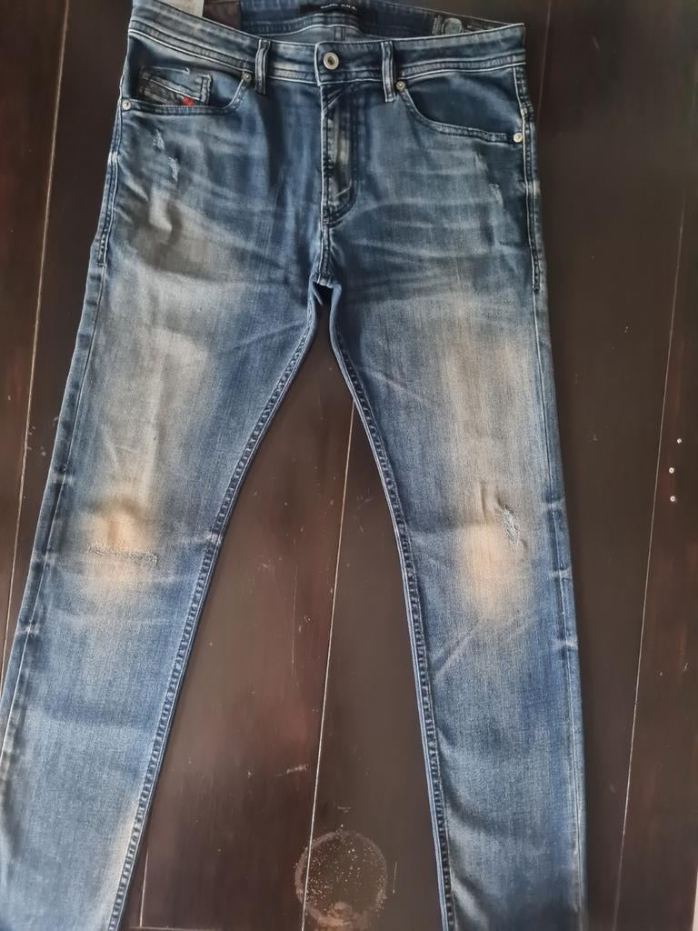 ZGAN DIESEL THOMMER DNA SLIM SKINNY STRETCH DESTROY 33/34!!!, Kleding | Heren, Spijkerbroeken en Jeans, Diesel, Blauw, Ophalen of Verzenden