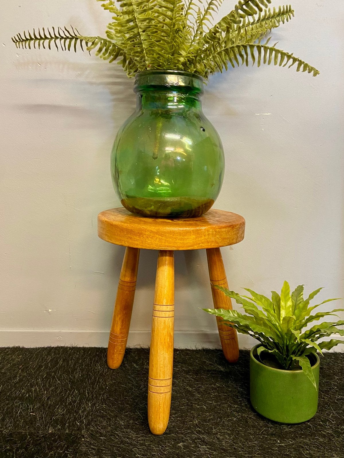 Vintage houten melkkrukje kruk brocant plantentafeltje, Huis en Inrichting, Gebruikt, Ophalen of Verzenden, Nvt, Nvt