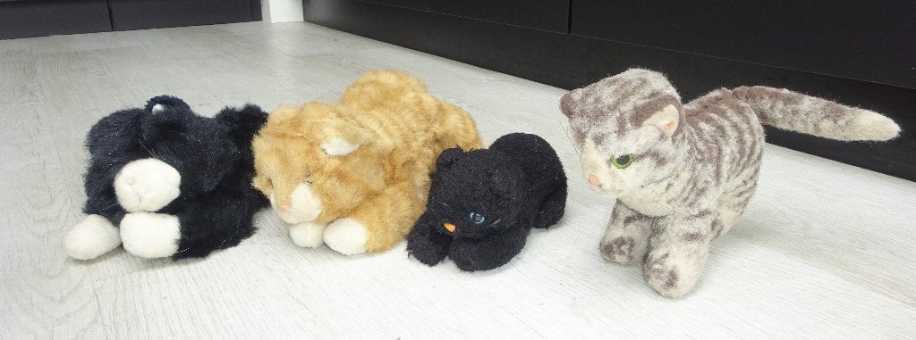 Pluche knuffels katten poes poezen kitten, Ophalen, Gebruikt, Overige typen