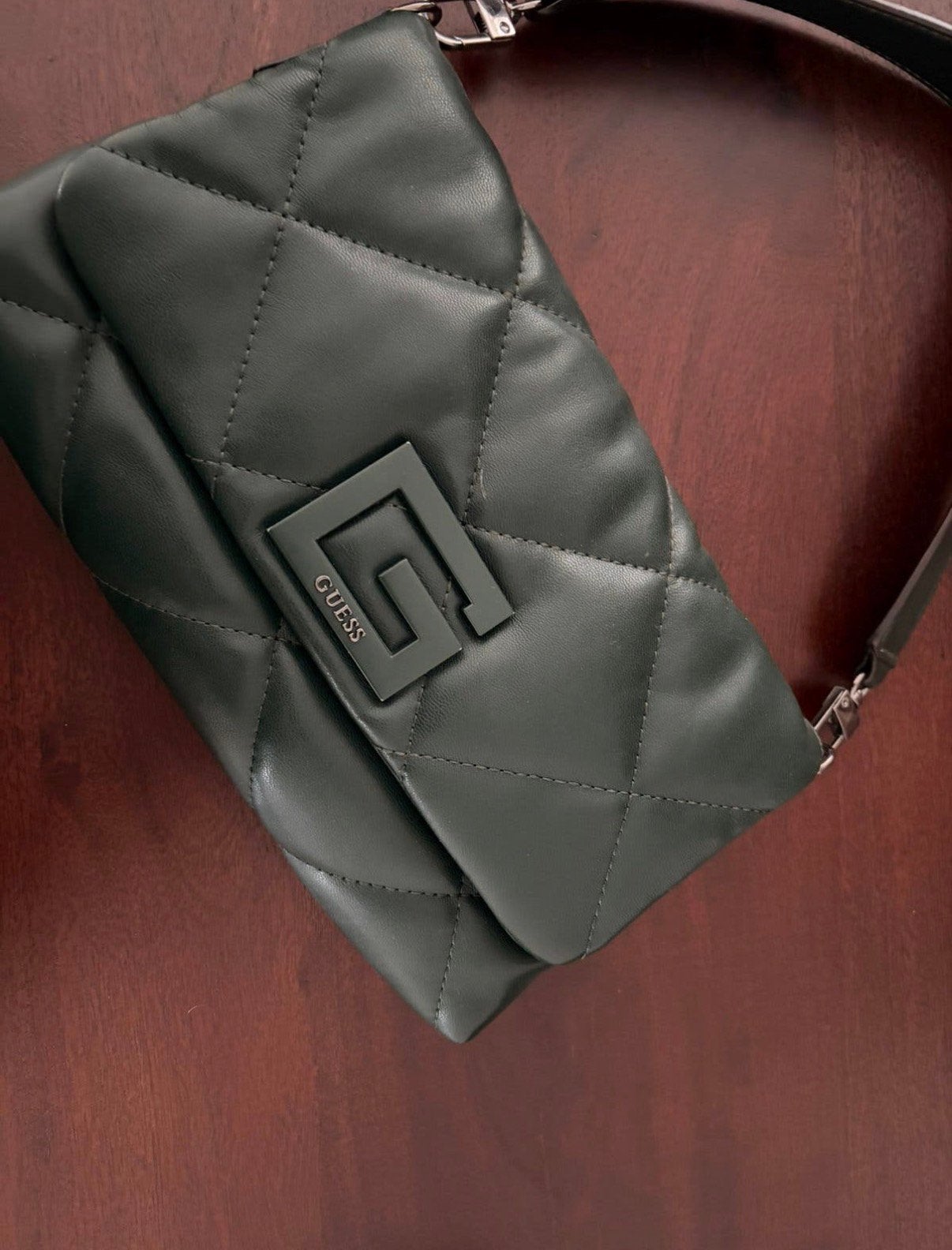 GUESS green bag, Verzenden, Zo goed als nieuw, Groen, Handtas