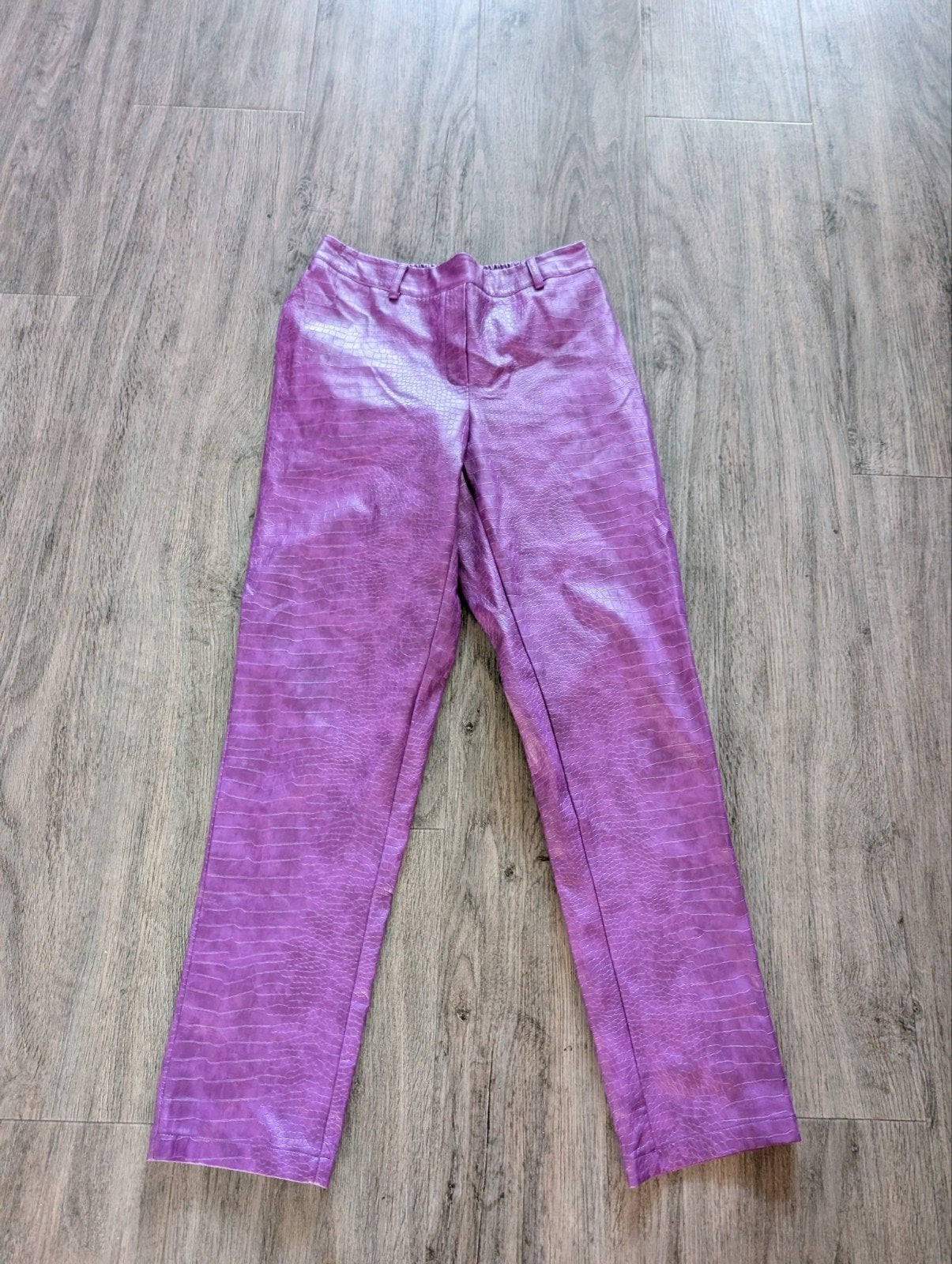 Refined Department paarse broek met krokodillenprint, Maat 38/40 (M), Paars, Ophalen of Verzenden, Zo goed als nieuw