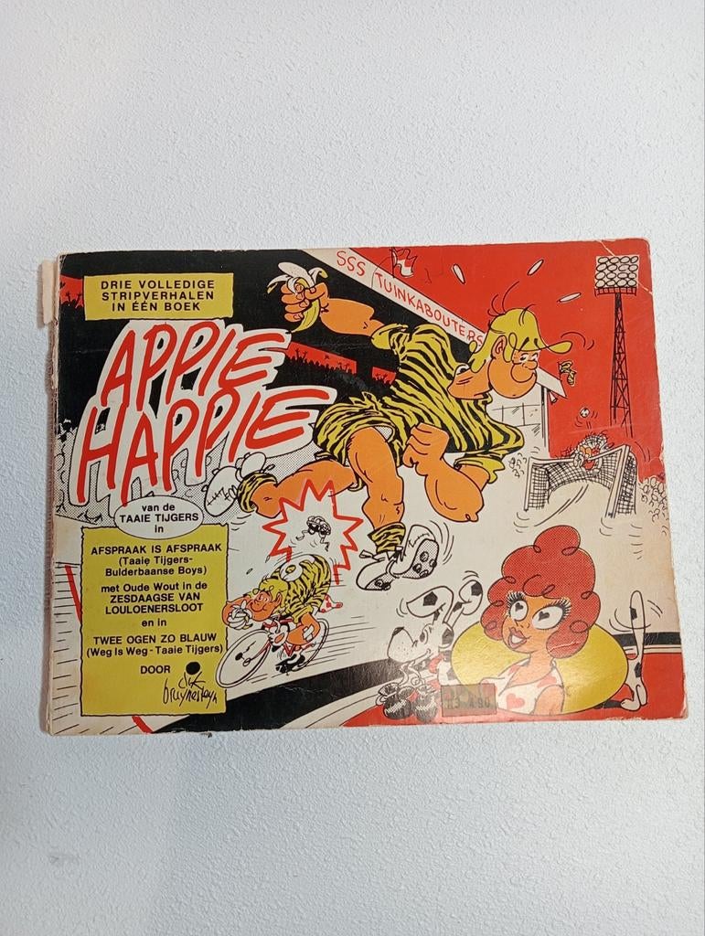 Appie Happie – Dik Bruynesteyn – 3 stripverhalen in 1 boek, Boeken, Eén comic, Verzenden, Europa