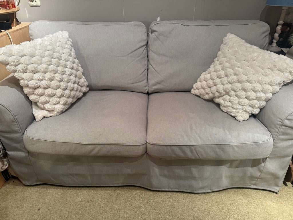 IKEA Ektorp 2-zitsbank Tallmyra wit/zwart, Huis en Inrichting, Ophalen, Gebruikt, 150 tot 200 cm, Tweepersoons
