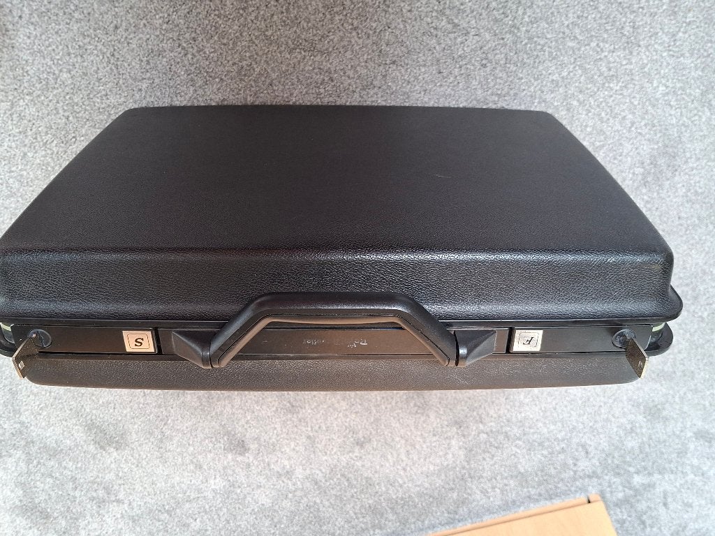 Zwarte Hard Case Attachekoffer made by Samsonite, Ophalen, 50 tot 60 cm, Hard kunststof, Slot