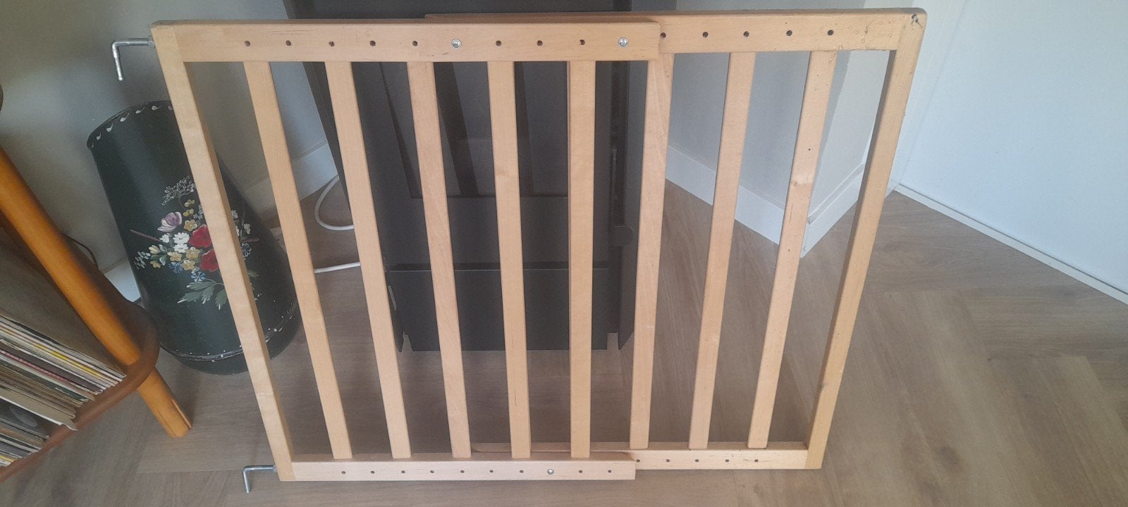 Houten kinderhekje met scharnieren, Gebruikt, 100 tot 115 cm, Ophalen of Verzenden, Schroefhekje