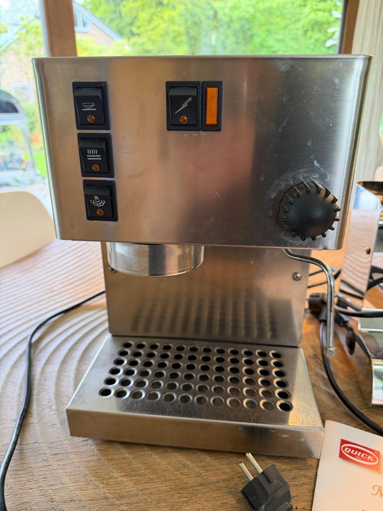 Rancilio Silvia espressomachine & Quick EVO 060 bonenmaler, Gebruikt, Koffiebonen, Combi, Ophalen