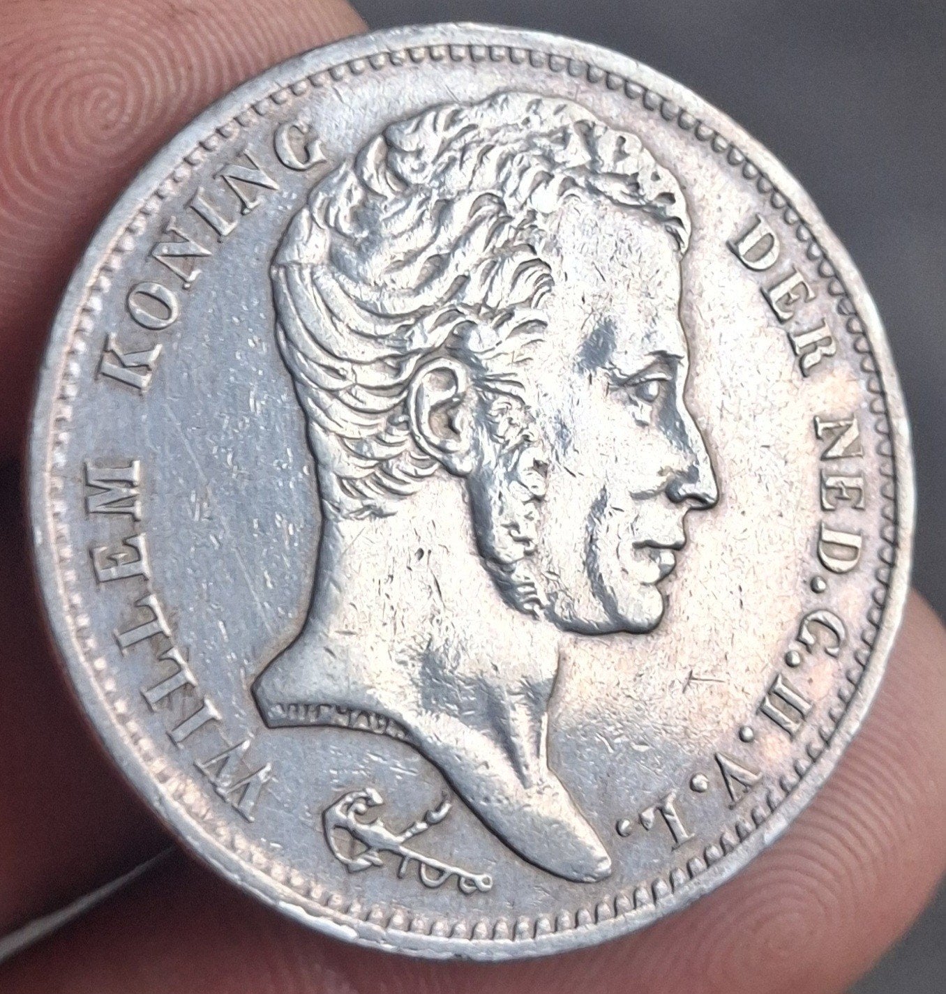 1 gulden - 1824 - Willem I - zilver - zeldzaam - top munt !, Postzegels en Munten, Munten | Nederland, 1 gulden, Zilver, Ophalen of Verzenden