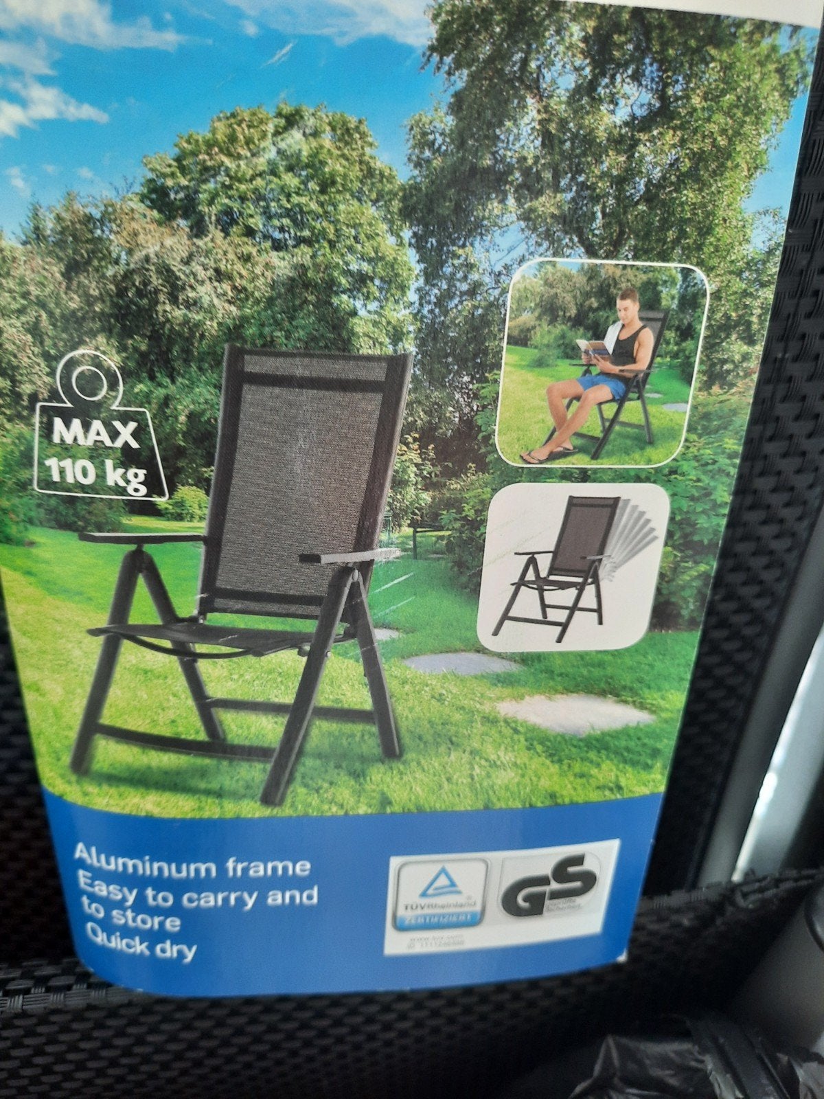 Tuinstoel 7 standen nieuw, Tuin en Terras, Ophalen of Verzenden, Nieuw, Aluminium