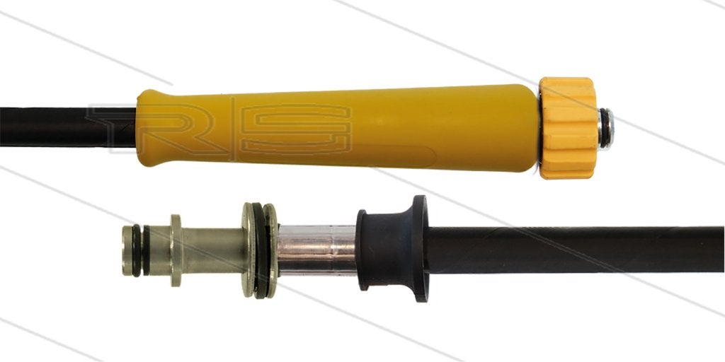 HD-slang 5/16" RVS M22 Wartel 315 Bar Zwart, Verzenden