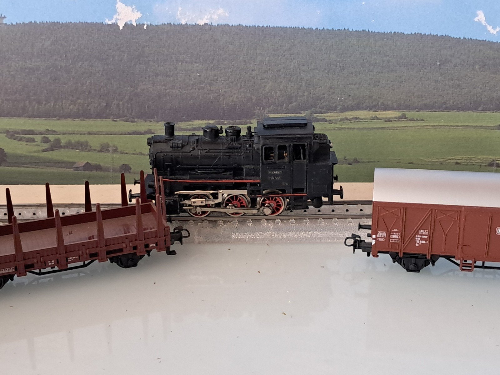 MARKLIN TREINSET LOC EN 2 WAGONS, Wisselstroom, Treinset, Ophalen of Verzenden, Zo goed als nieuw