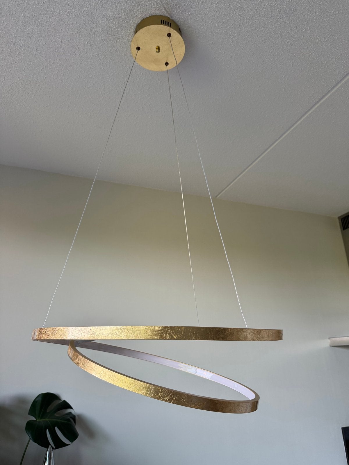 Gouden hanglamp Paul Neuhaus, Ophalen, Zo goed als nieuw, Overige materialen, 50 tot 75 cm
