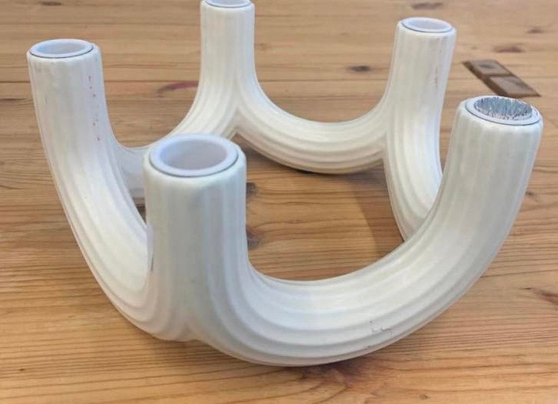 Kandelaar Leuke unieke klevering Churros vijf kaarsen, Verzenden