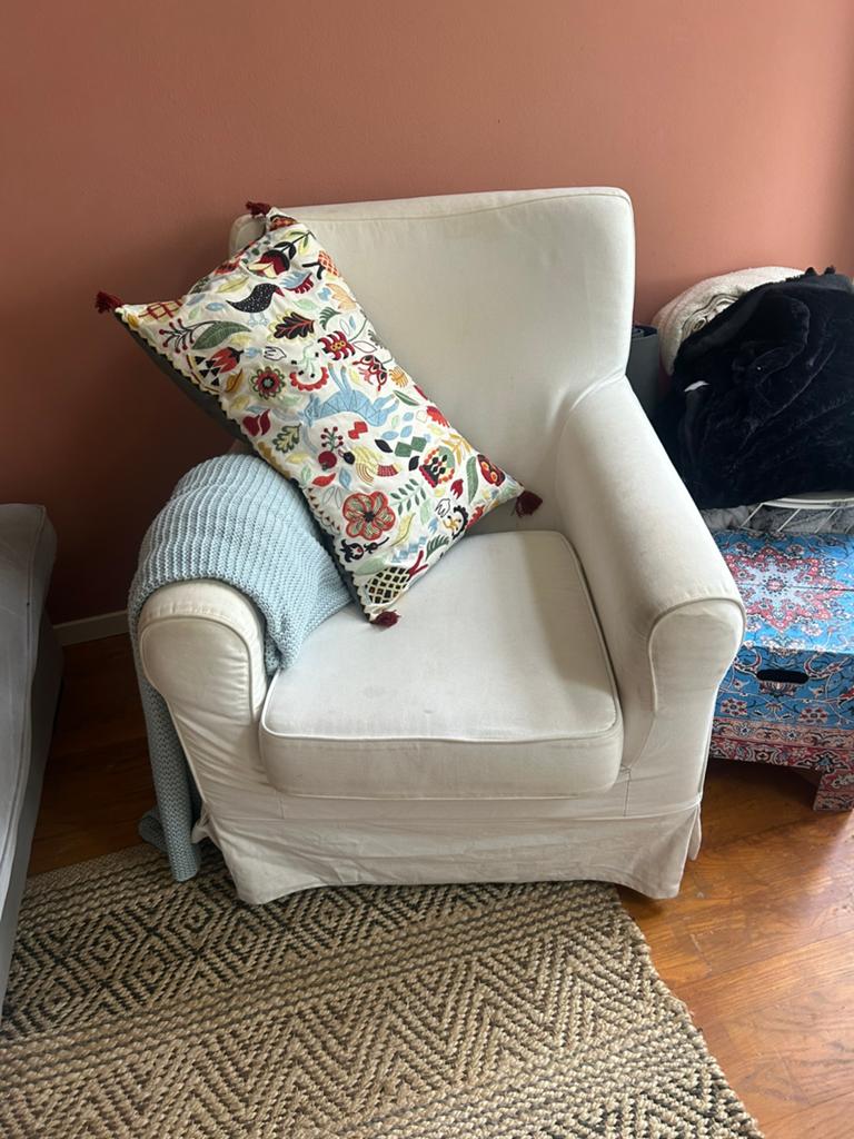 Witte ikea stoel - gratis ophalen, Ophalen, Gebruikt, 75 tot 100 cm, 50 tot 75 cm