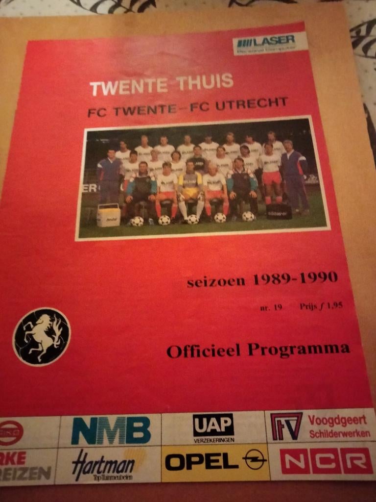 Fc twente-fc Utrecht 89-90, Ophalen of Verzenden, Gebruikt, F.C. Twente, Boek of Tijdschrift