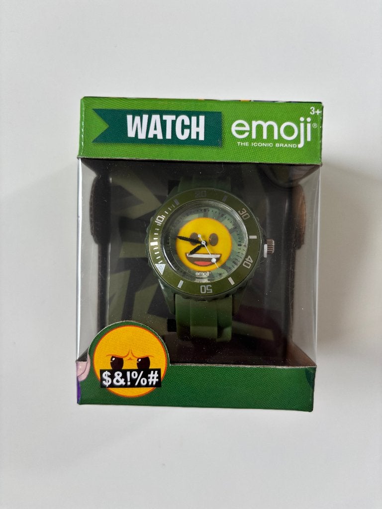 Emoji Watch Stoere kinderhorloge camouflage -print NIEUW, Ophalen of Verzenden, Nieuw, Groen, Jongen