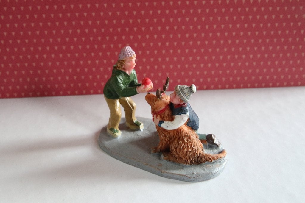 Rover as Rudolph. Lemax figurine voor kerstdorp, Diversen, Ophalen of Verzenden, Gebruikt