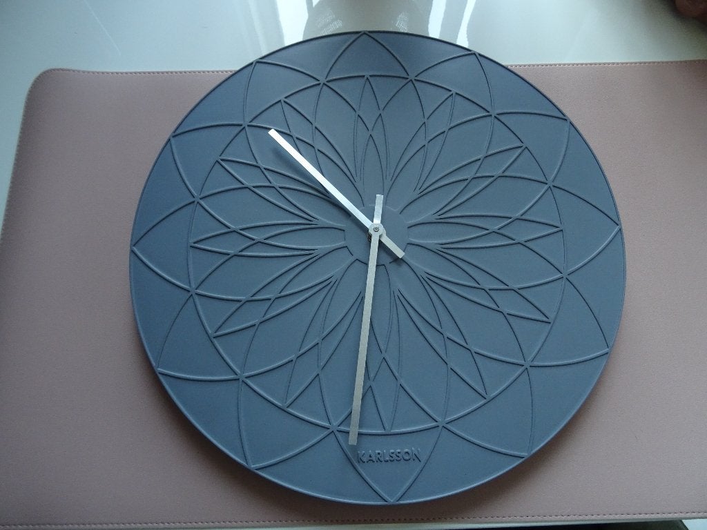 GLOEDNIEUWE KARLSSON WANDKLOK MET LEUK DESSIN, Ophalen, Wandklok, Grijs, Analoog
