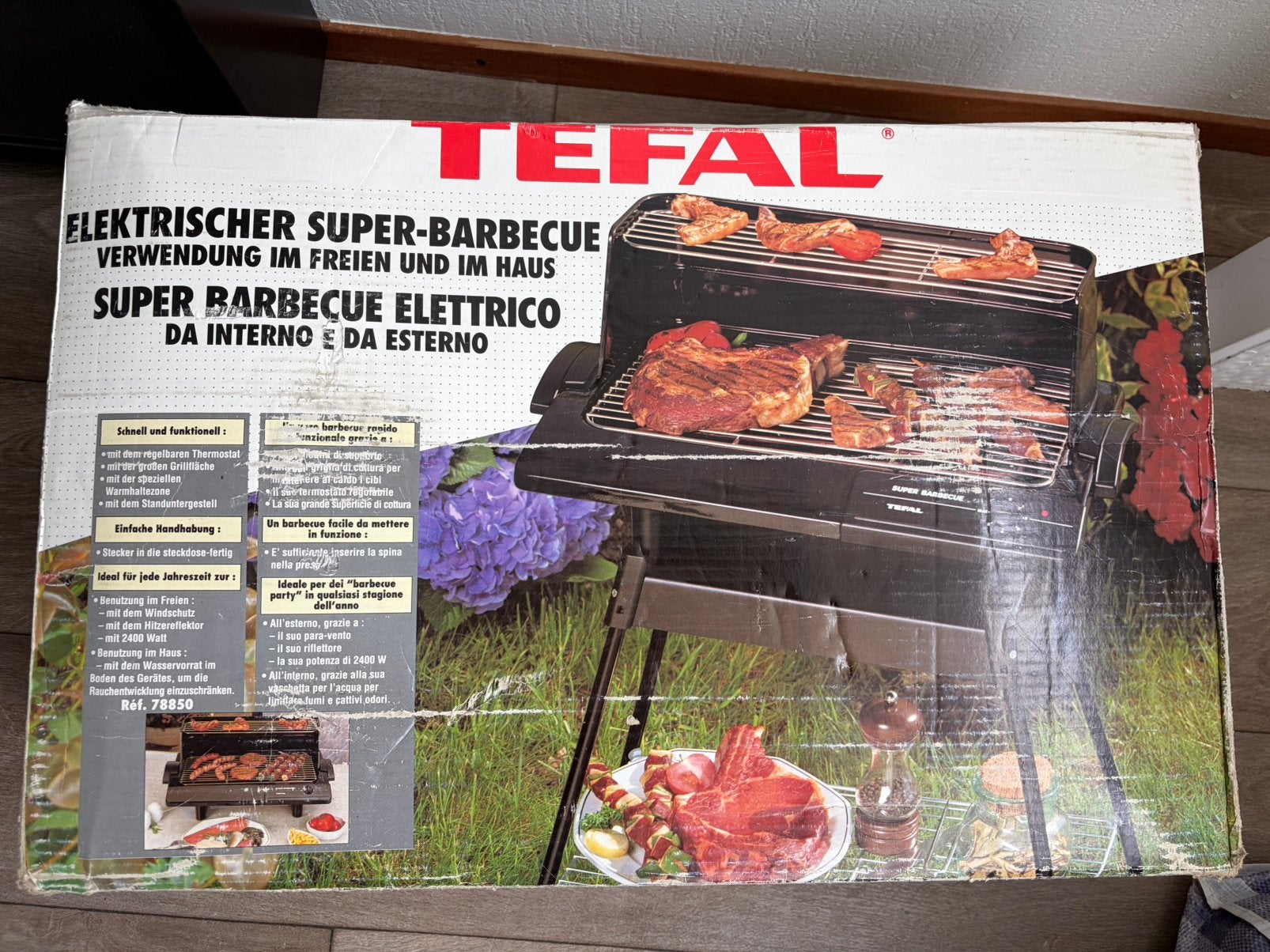 Tefal elektrische barbecue, Ophalen, Zo goed als nieuw