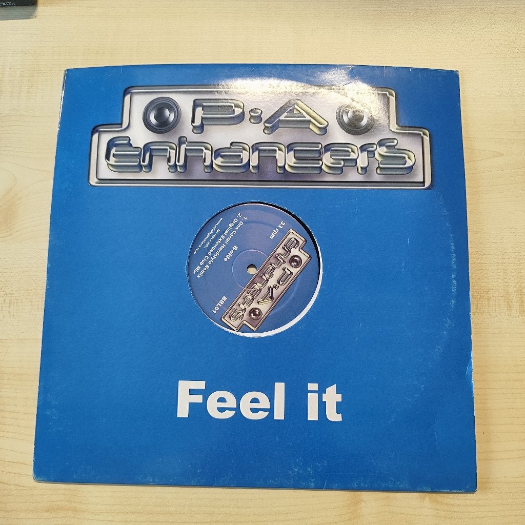 P.A. Enhancers - Feel It - 12 inch vinyl, Cd's en Dvd's, Vinyl | Dance en House, Gebruikt, House, Ophalen of Verzenden, 12 inch