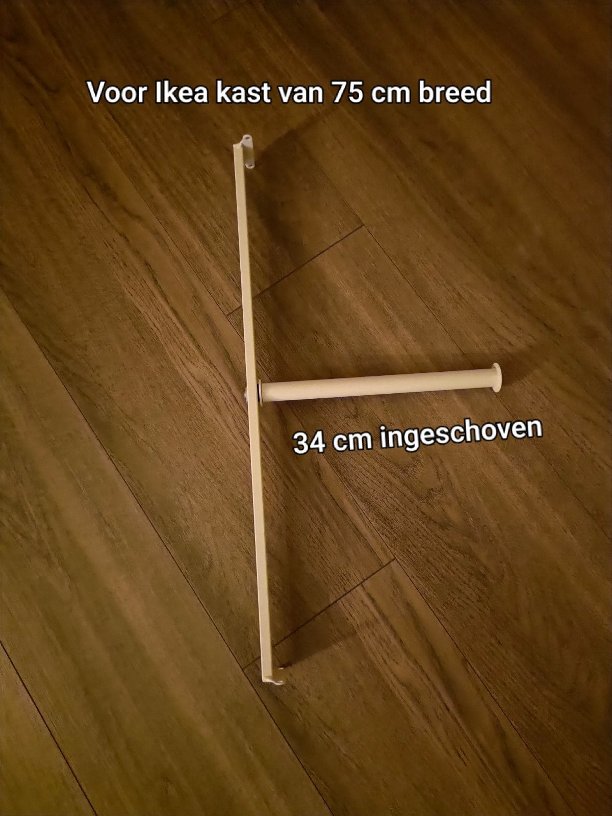 Uittrekbare kledingroede voor IKEA kast 75 cm breed, Ophalen, Kunststof, 50 tot 100 cm, Zo goed als nieuw