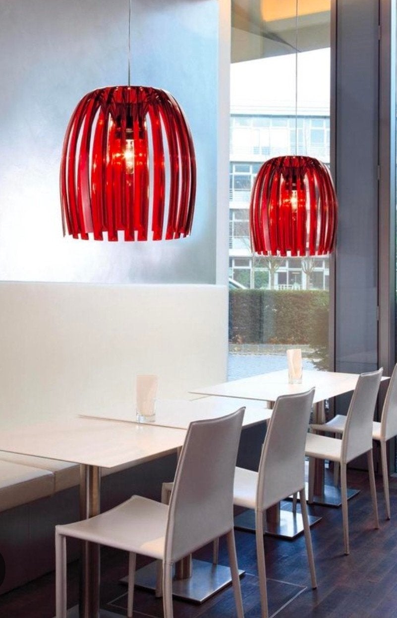Koziol Josephine S Hanglamp - Transparant Rood, Ophalen, Nieuw, Kunststof, E14 (klein)