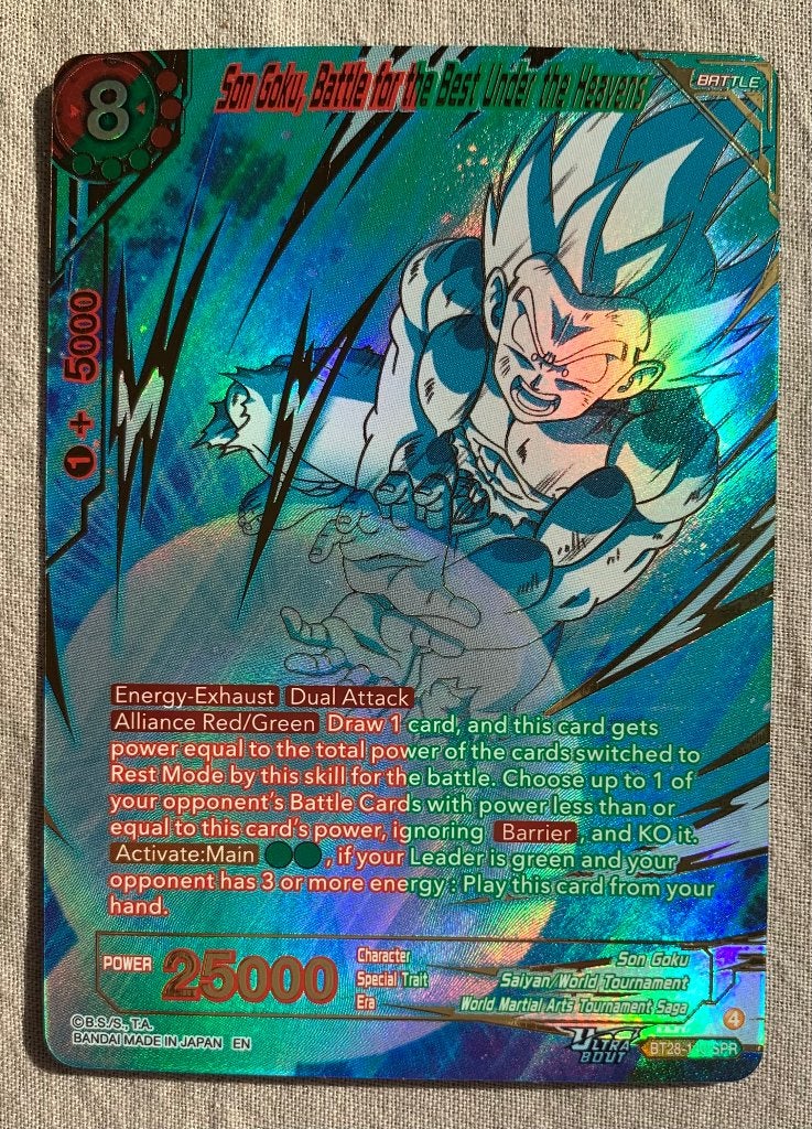Dragon ball cardgame, Ophalen of Verzenden, Nieuw, Losse kaart, Foil
