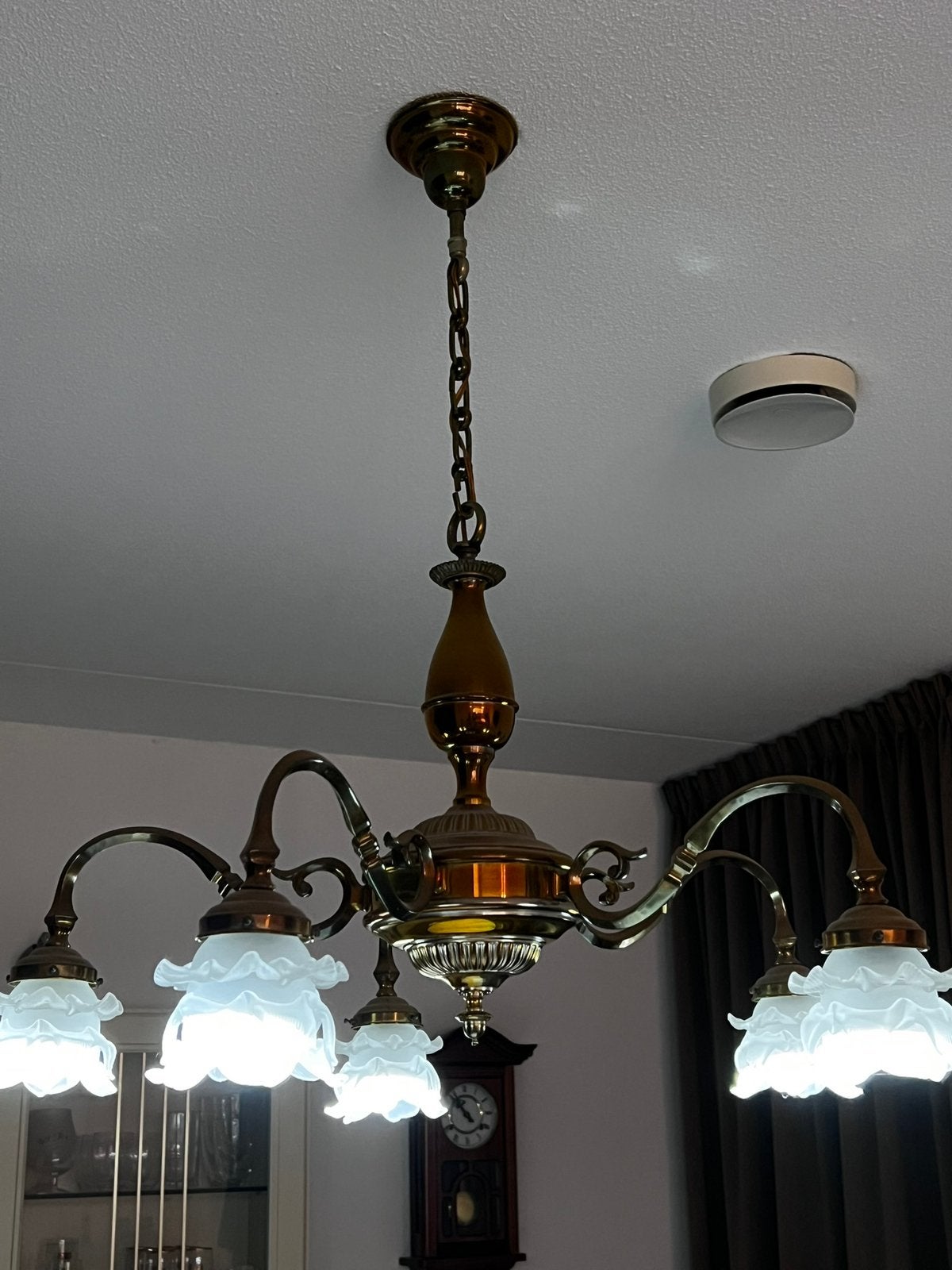 Grote kroonluchter, Huis en Inrichting, Lampen | Kroonluchters, Ophalen, Zo goed als nieuw