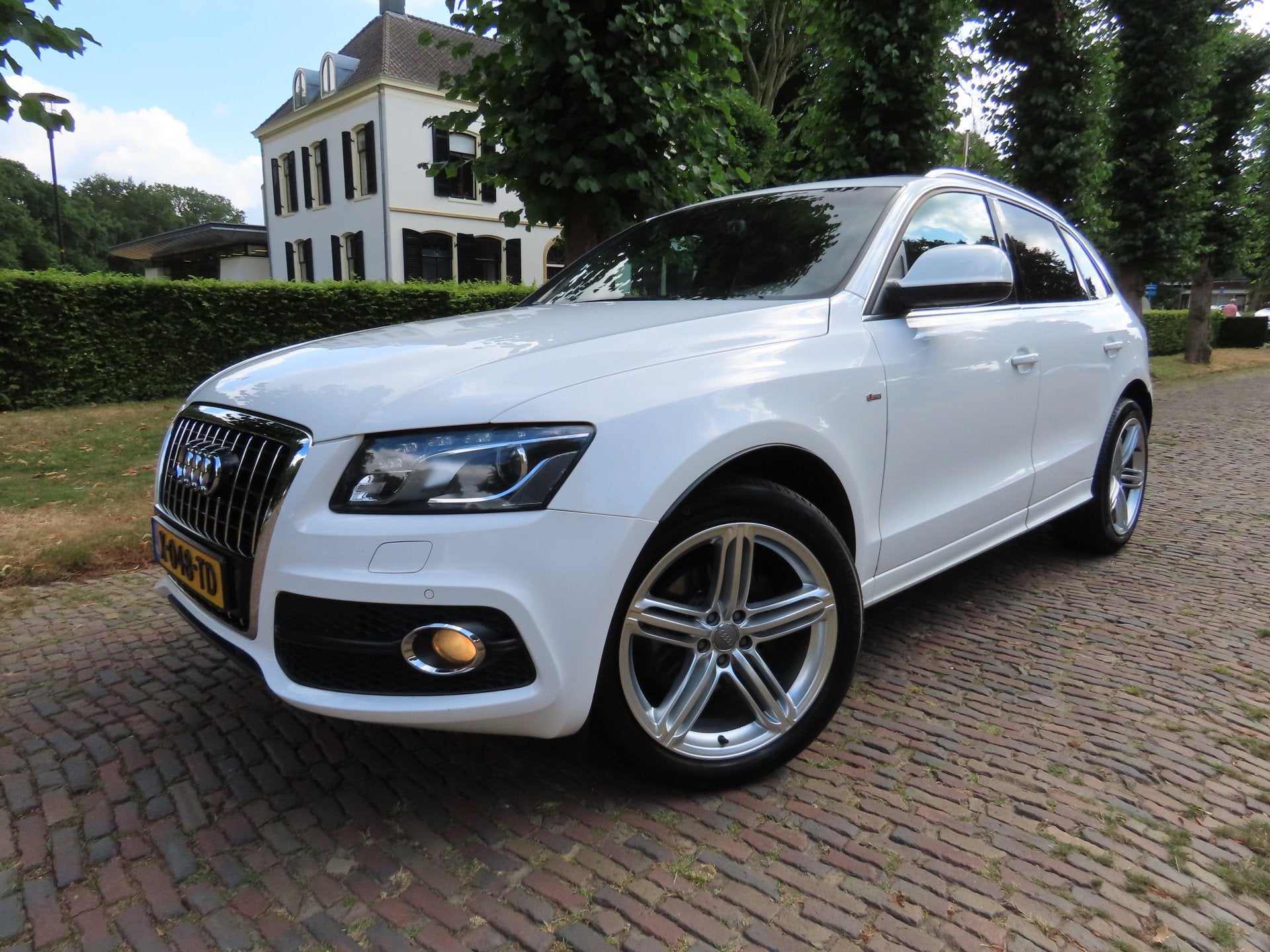 Audi Q5 3.2 FSI quattro S-Line Youngtimer Panoramadak Leer M, Euro 5, Gebruikt, Wit, Leder