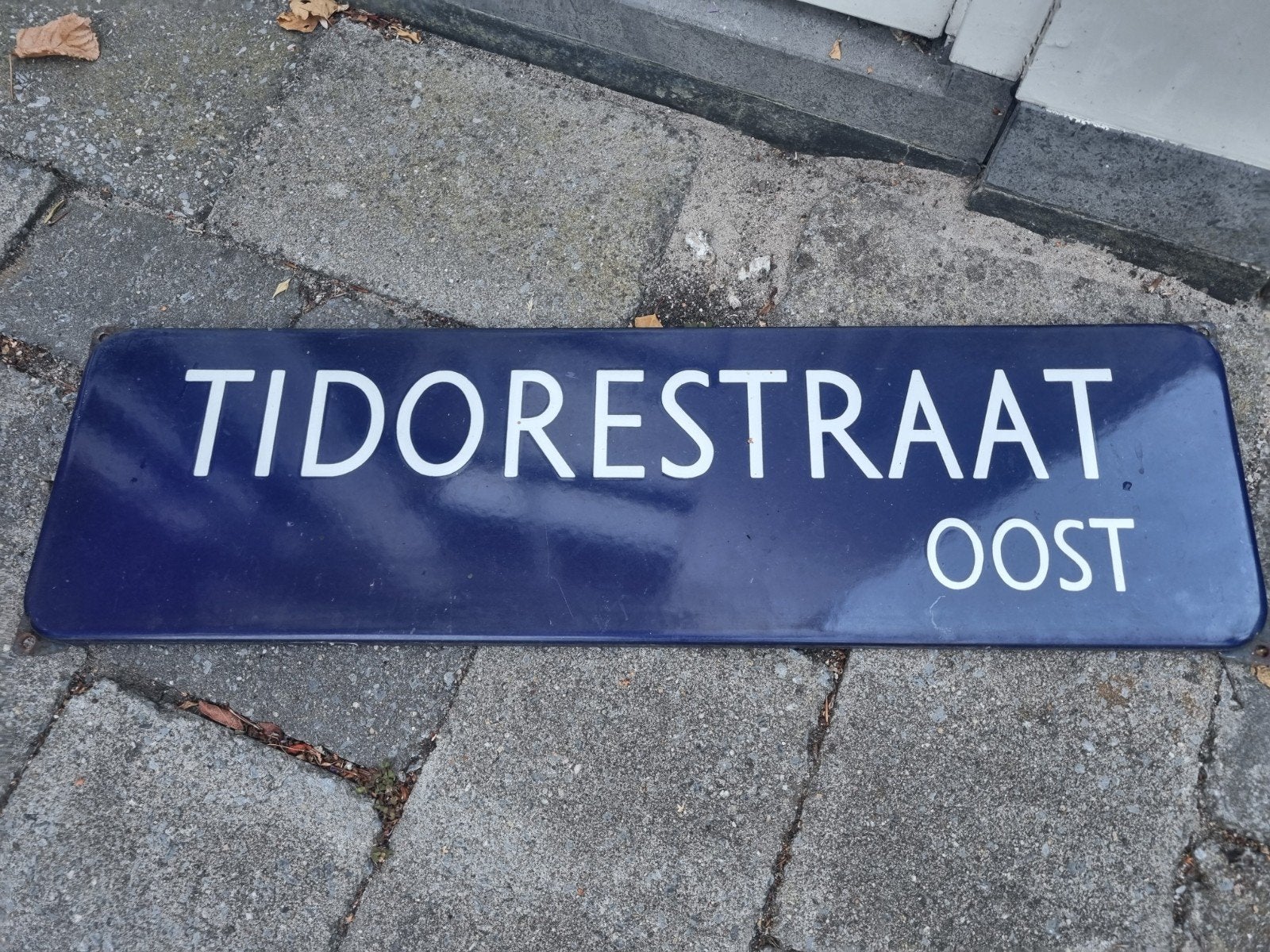 emaille bord Tidorestraat Amsterdam, Ophalen of Verzenden