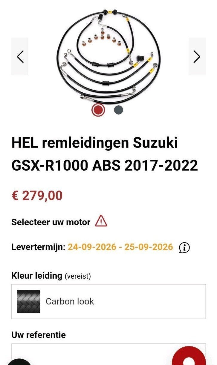 HEL remleidingen Suzuki GSX-R1000 ABS 2017-2025, Motoren, Ophalen of Verzenden, Gebruikt