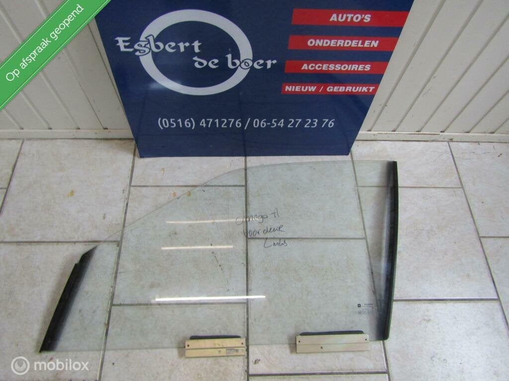 Portierruit portier raam opel omega A, Gebruikt, Opel, Ophalen of Verzenden, Opel