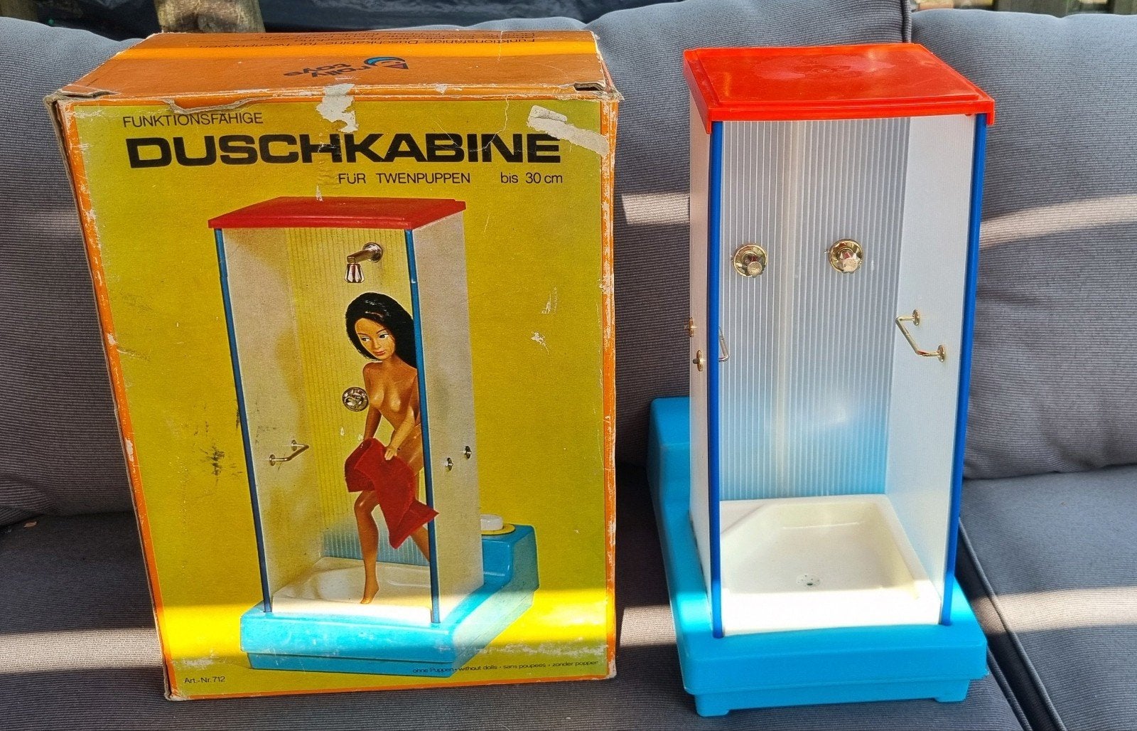 Vintage Poppen Douchecabine - Functioneel Speelgoed, Ophalen of Verzenden, Nieuw, Overige typen