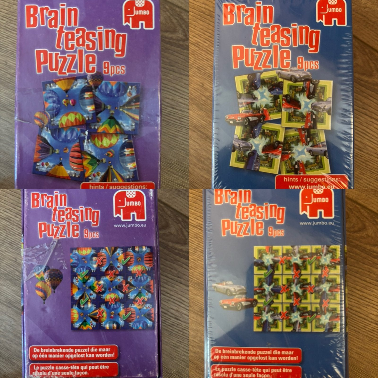 Jumbo Brain Teasing Puzzel 9 Stukjes en 2 spellen, Ophalen of Verzenden, Minder dan 500 stukjes, Zo goed als nieuw, Overige typen