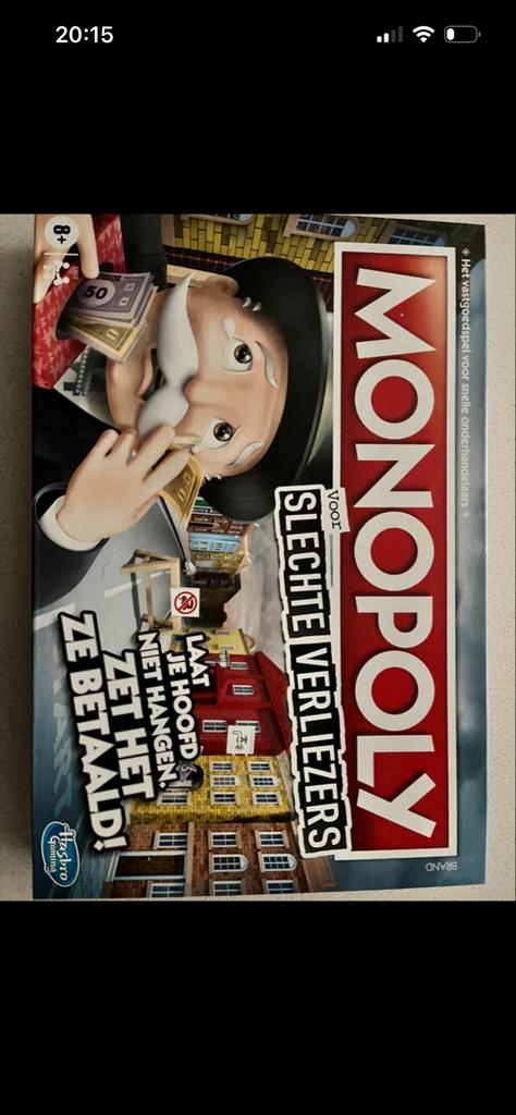 Monopoly voor Slechte Verliezers Editie, Hobby en Vrije tijd, Gezelschapsspellen | Bordspellen, Drie of vier spelers, Ophalen of Verzenden