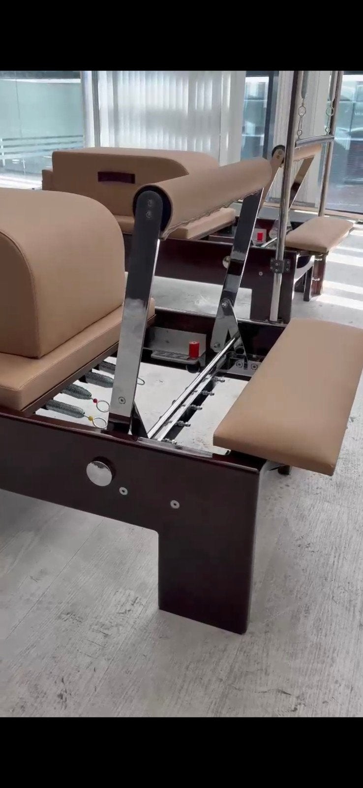 pilates Reformer donker walnoot, Sport en Fitness, Ophalen of Verzenden, Nieuw, Overig