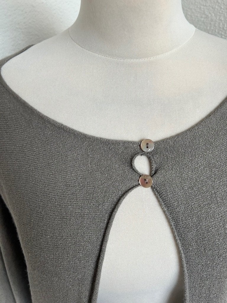 Carola van Benthem maat L-XL grijs zilver kort vest 3189, Carola van Benthem, Maat 46/48 (XL) of groter, Ophalen of Verzenden