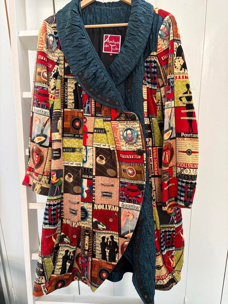 voor/naajaars jas des Toiles Jas met unieke print - Maat 46, Kleding | Dames, Ophalen of Verzenden, Zo goed als nieuw, Overige kleuren