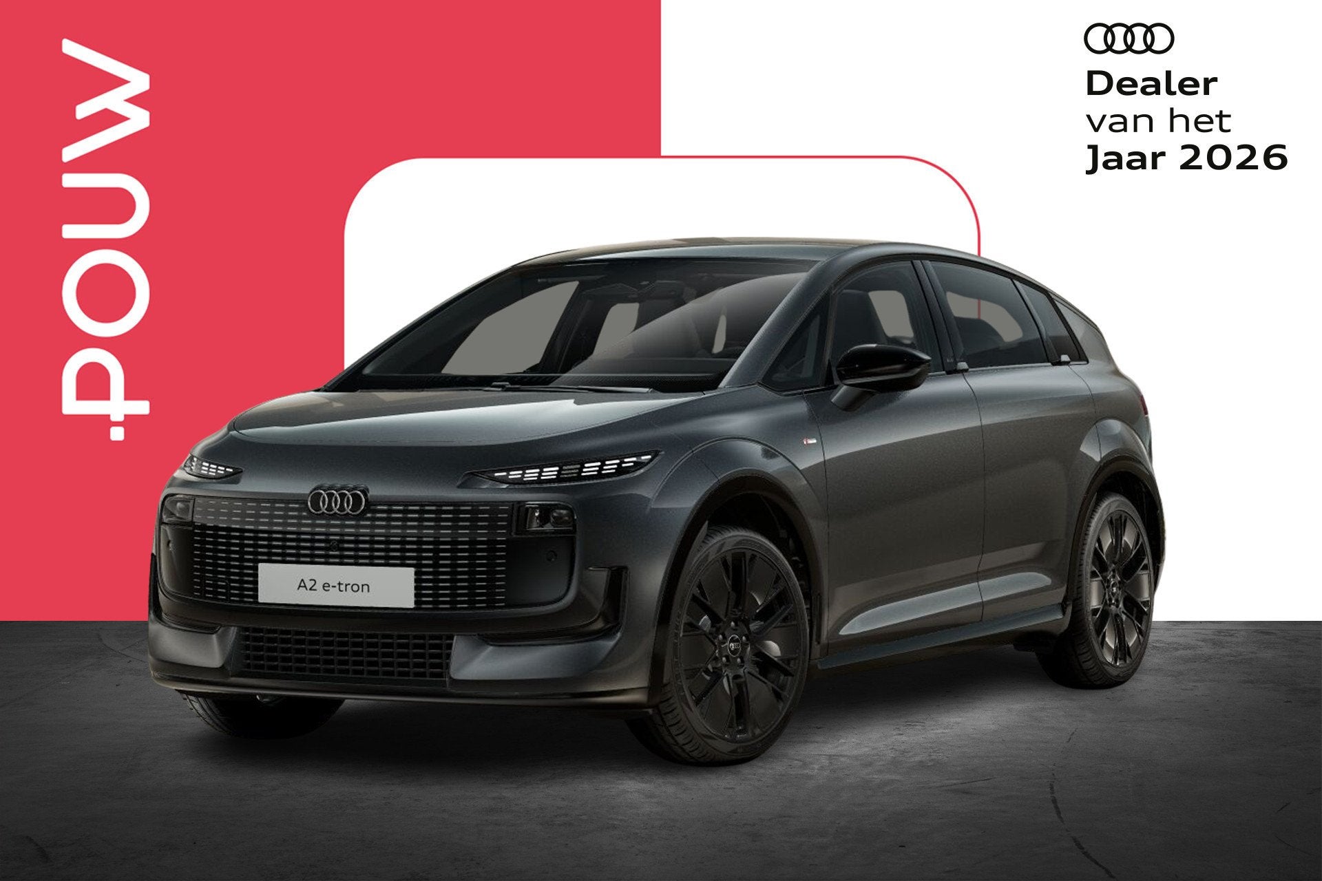 Audi A2 e-tron 190pk Launch Series Pro 61 kWh | 20" Velgen, Auto's, Automaat, 12 maanden, Zwart, 190 pk