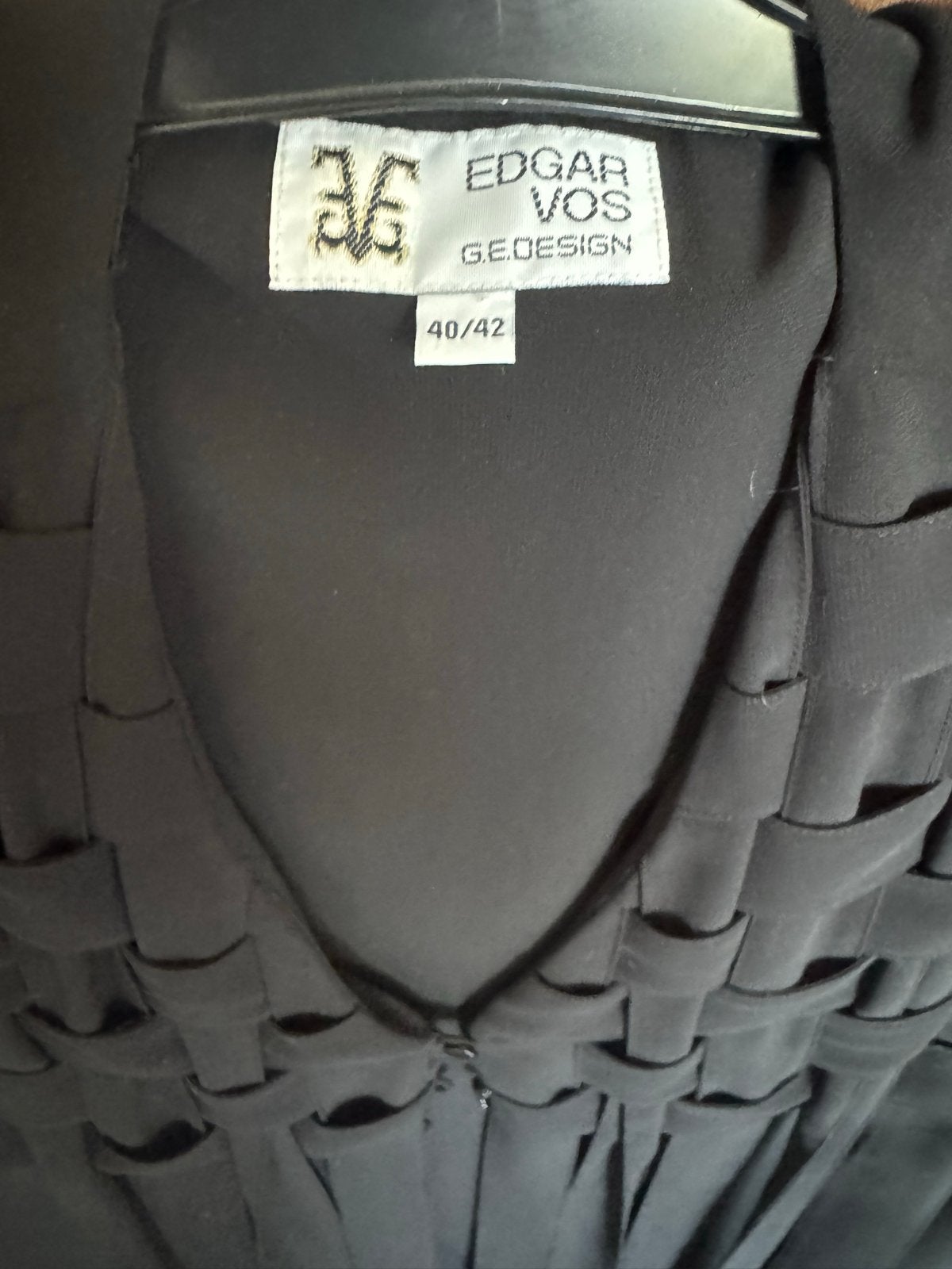 Edgar Vos G.E. Design Zwart Jasje Maat 40/42, Kleding | Dames, Maat 38/40 (M), Zwart, Ophalen of Verzenden, Zo goed als nieuw