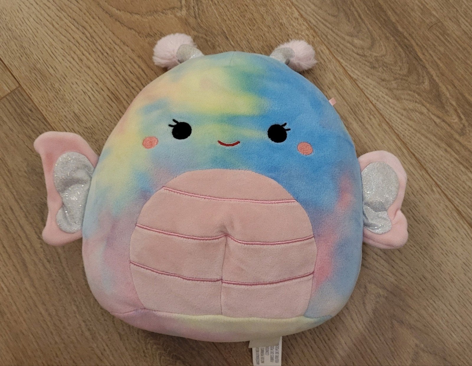 Squishmallow walvis roze/blauw zo goed als nieuw, Overige typen, Ophalen of Verzenden, Zo goed als nieuw, Roze