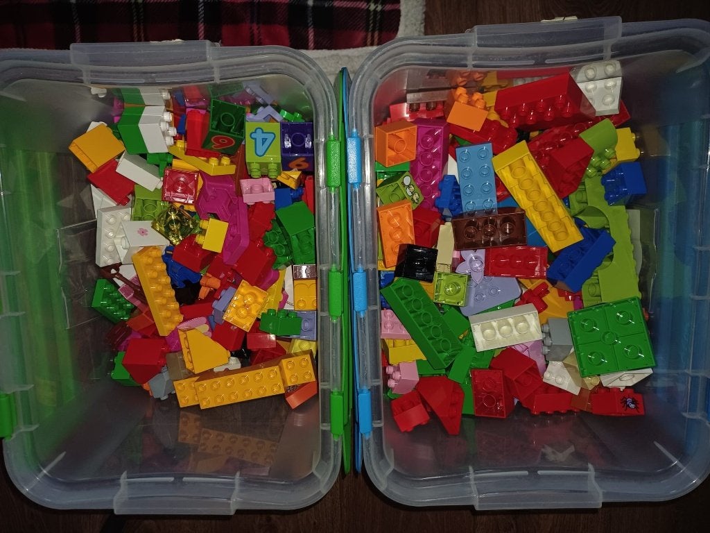 Veel Lego Duplo - trein - boerderij - dieren - Hello Kitty, Ophalen, Gebruikt, MOC (eigen creatie), Inclusief minifiguren