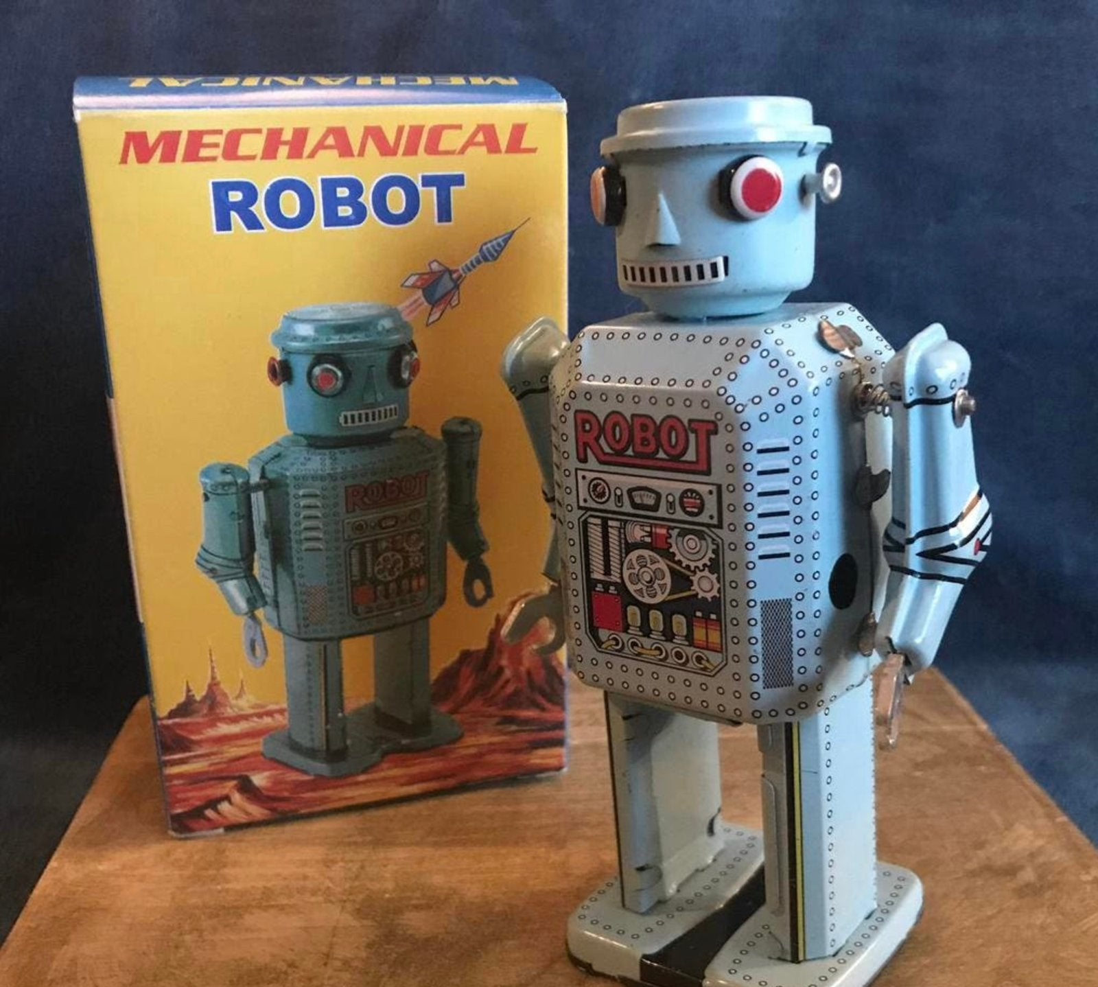 Mechanical robot van blik in originele doos., Ophalen of Verzenden