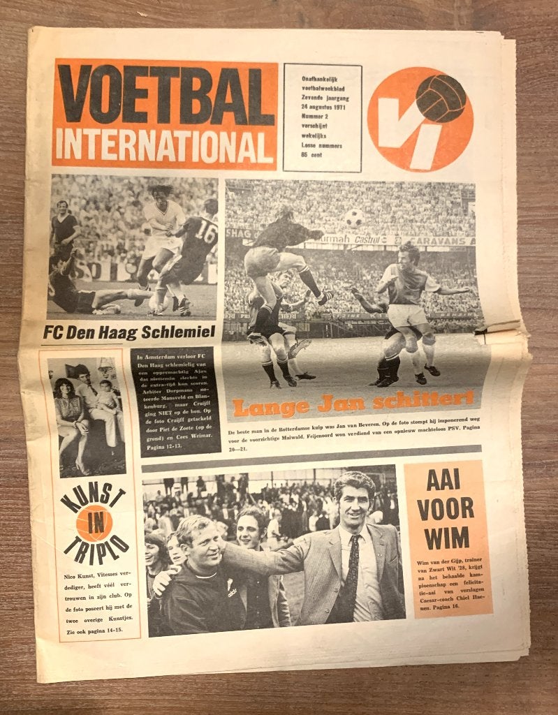 Voetbal International VI Div. tijdschriften uit 1971 / €5,-, Verzamelen, Ophalen of Verzenden, Zo goed als nieuw, Vitesse, Boek of Tijdschrift