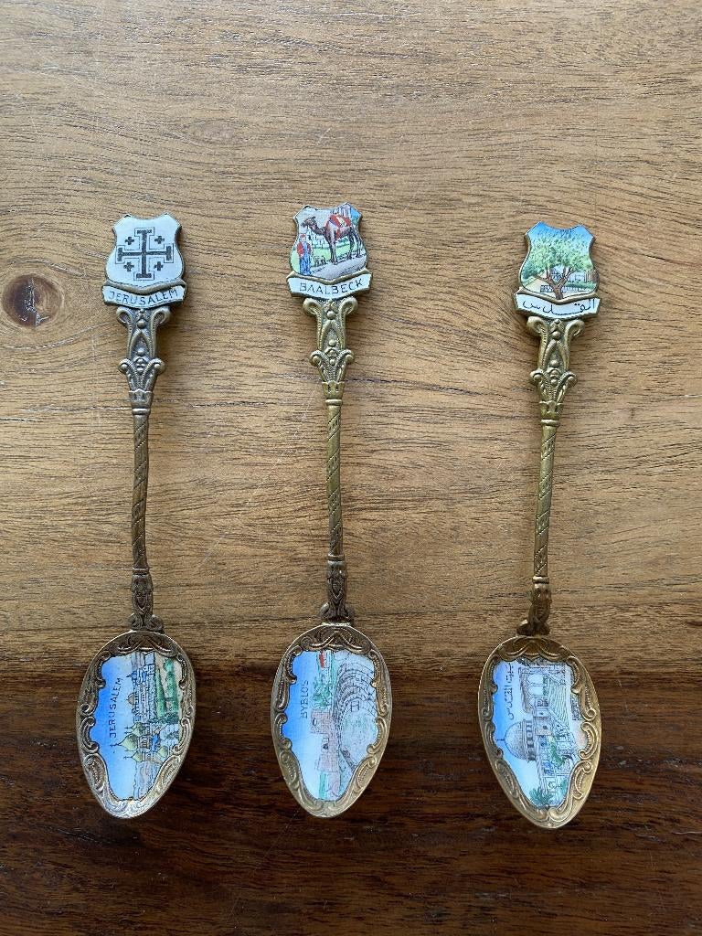 drie oude oosterse lepeltjes, Ophalen of Verzenden