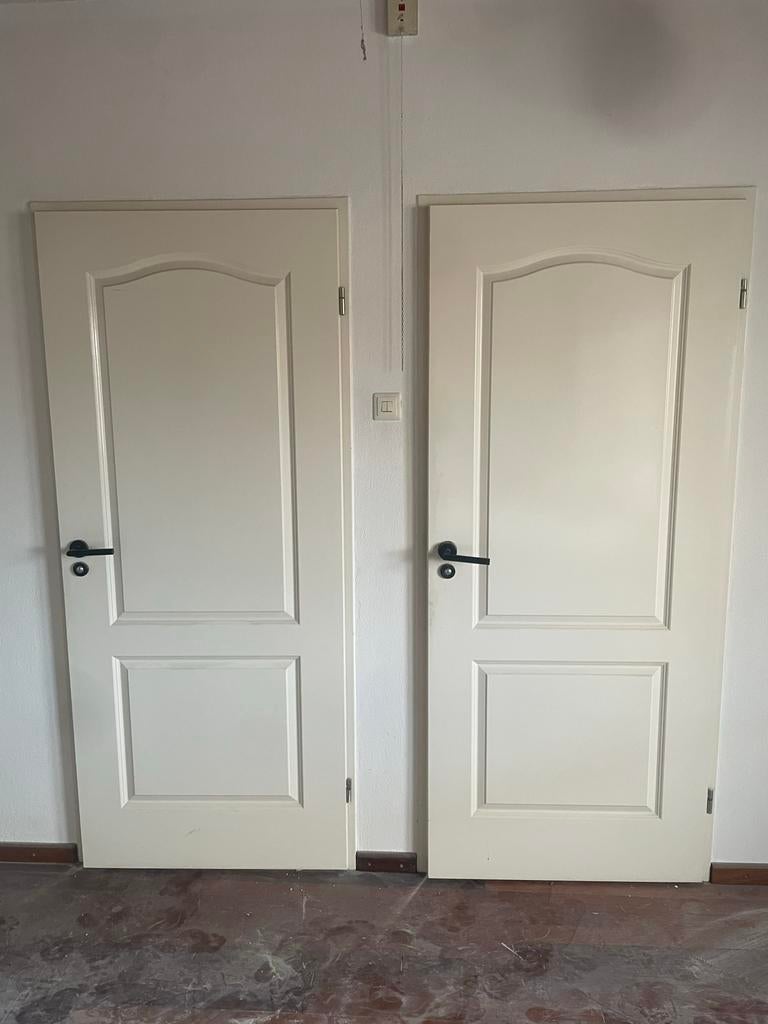 5x Opdekdeuren (3x dicht, 2x met glas) 201x81 cm, Doe-het-zelf en Verbouw, Deuren en Horren, Ophalen, Gebruikt, 80 tot 100 cm