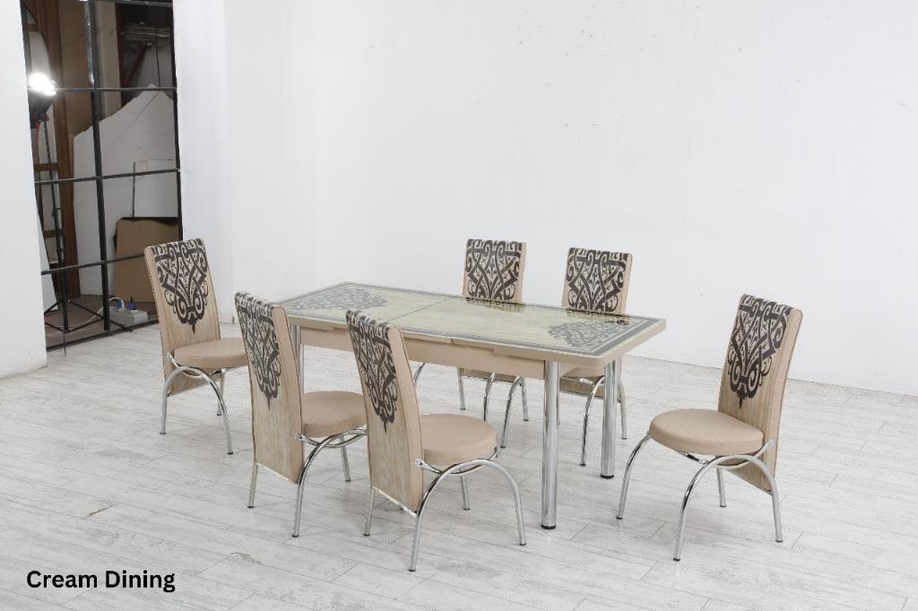 Eettafel met 6 traditionele stoelen, Verzenden, Nieuw, Hout, Vijf, Zes of meer stoelen