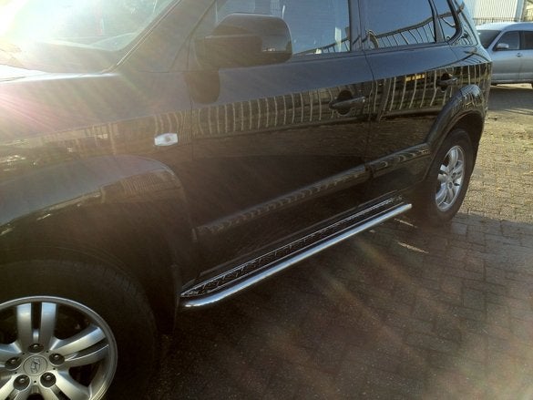 Hyundai IX35 Sidebars met aluminium trede, Niet ingevuld, Niet ingevuld, Niet ingevuld