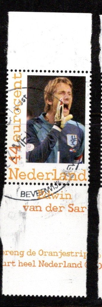 gestempelde zegel. Persoonlijke: voetballer uit serie van 25, Ophalen of Verzenden, Na 1940, Gestempeld